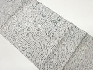 曲線に横縞模様織出し名古屋帯